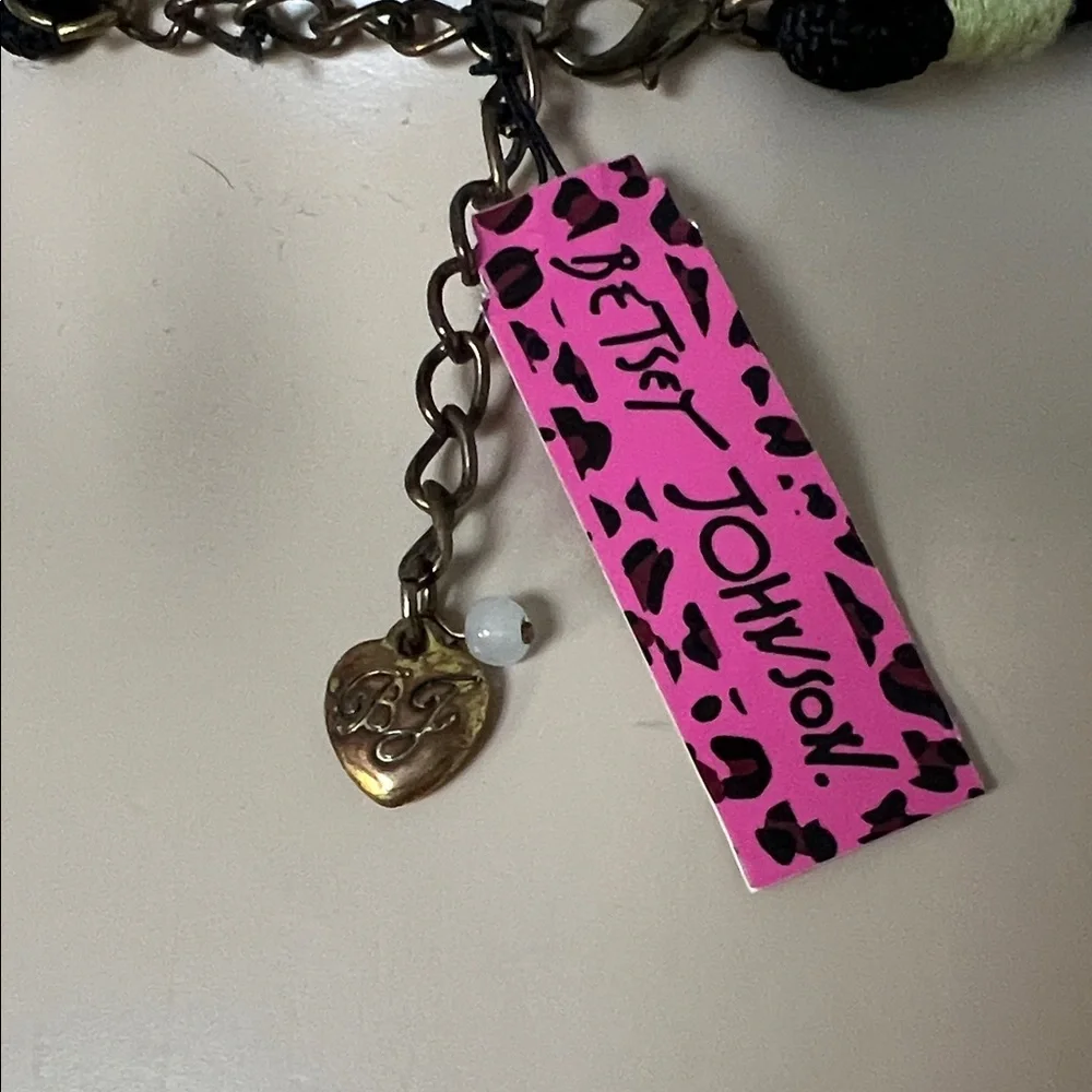 * Betsey Johnson Black and White Statement Necklace